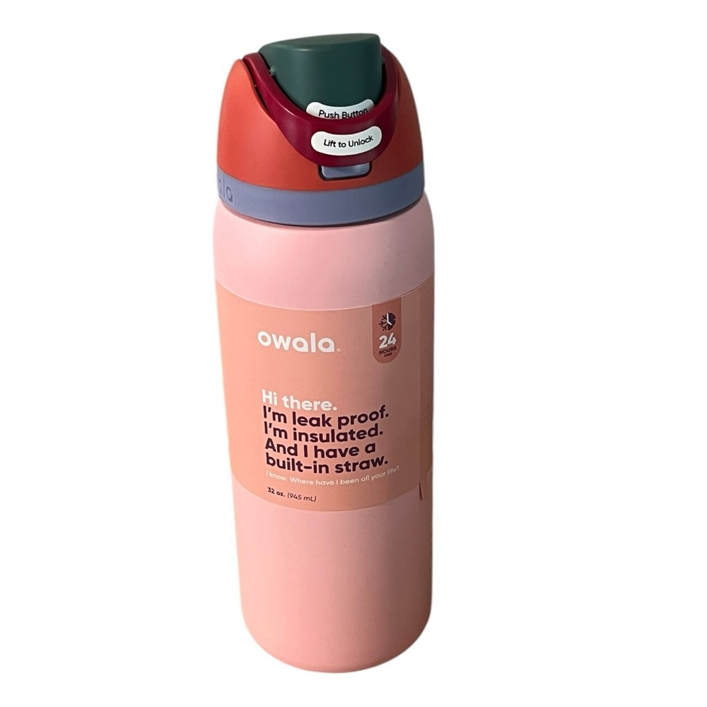 NWT Owala 32oz Freesip Stainless Steel  - Rose Quartz 24hr Cold